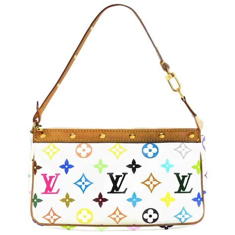 louis vuitton white bag with colored letters|louis vuitton colorful monogram.